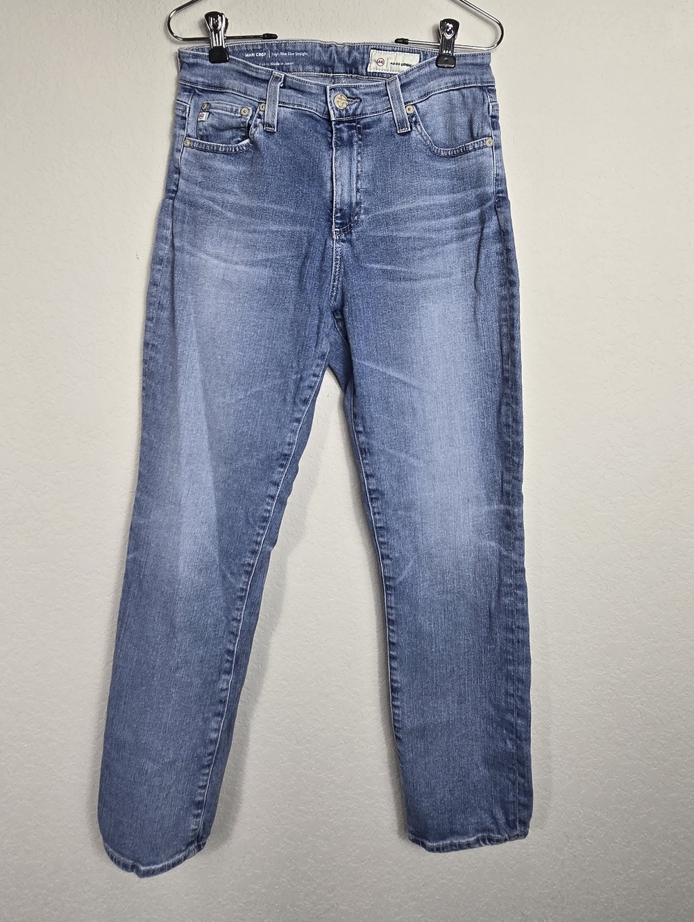 AG Adriano Goldschmied Mari High Rise Slim Straight Crop Jeans 28R AG-ed Wash